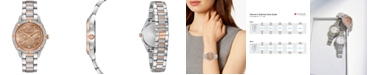 Bulova Women's Sutton Diamond (1/10 ct. t.w.) Two-Tone Stainless Steel Bracelet Watch 32.5mm